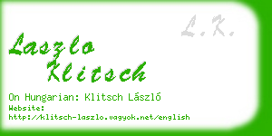 laszlo klitsch business card
